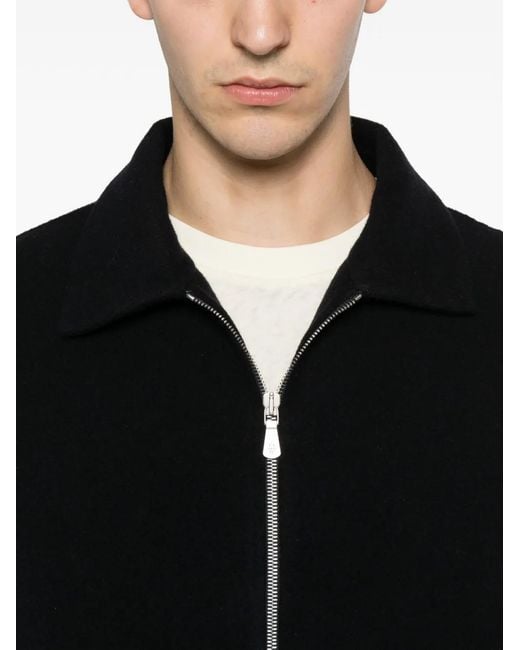 Eleventy Black Veste À Fermeture Zippée for men