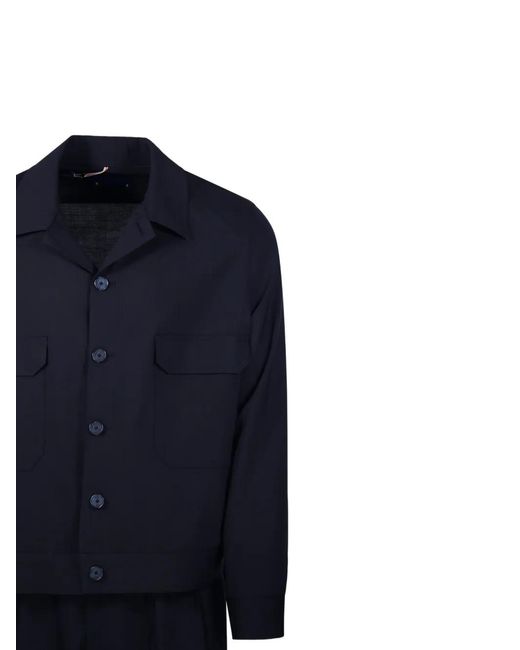 Santaniello Blue Long-Sleeve Trousers And Shirt Set for men