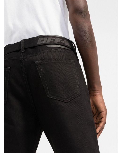 Off-White c/o Virgil Abloh Black Belted Straight-leg Trousers for men
