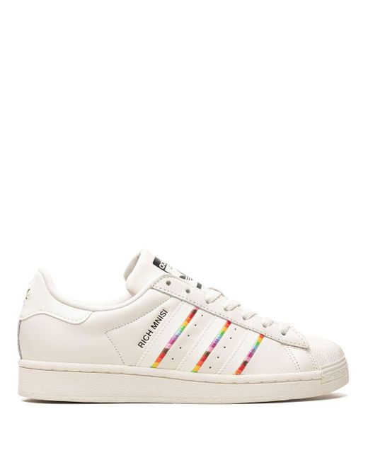 Adidas X Rich Mini Superstar Pride Sneakers in het White