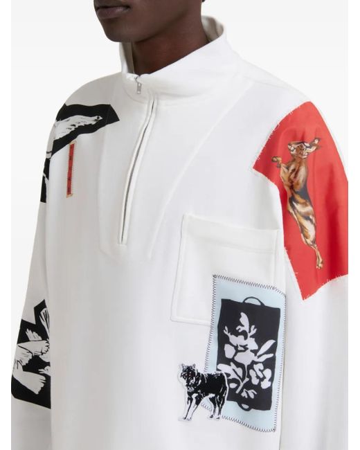 Pull À Imprimé Graphique Marni pour homme en coloris White
