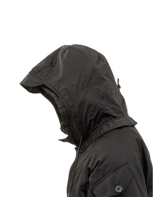 C P Company Black Lightweight Hooded Jacket for men