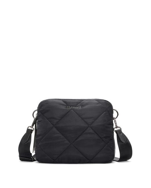 MZ Wallace Black Madison Quilted Crossbody Bag