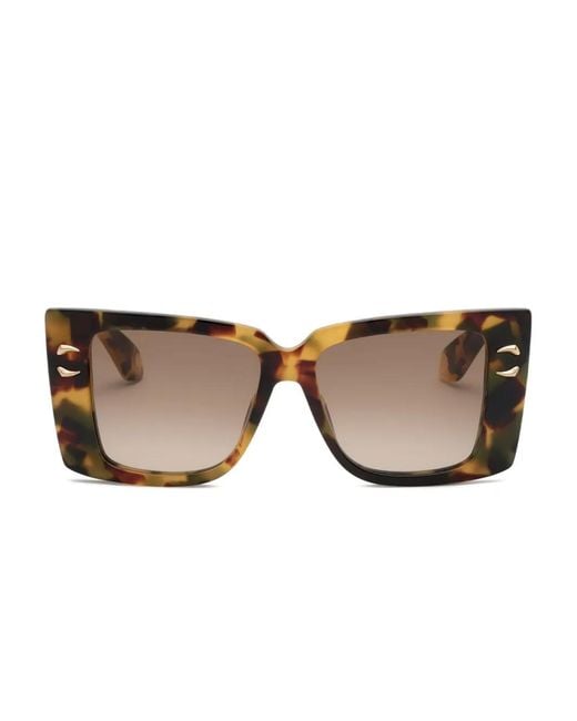 Roberto Cavalli Natural Oversized-Frame Sunglasses