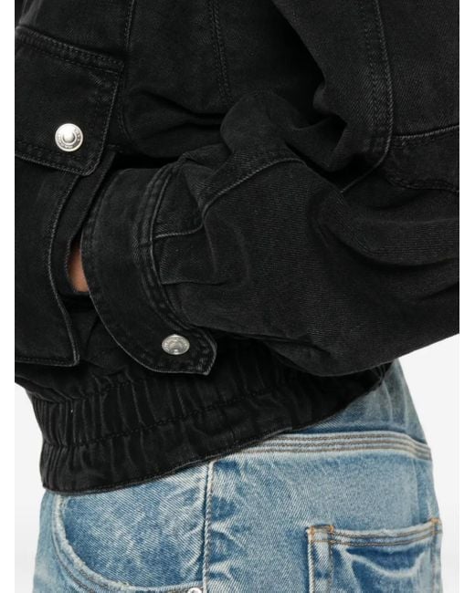 Isabel Marant Black Zip-Fastening Bomber Jacket