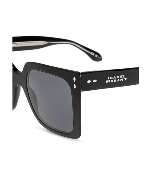 Isabel Marant Black Sonnenbrille mit eckigem Gestell