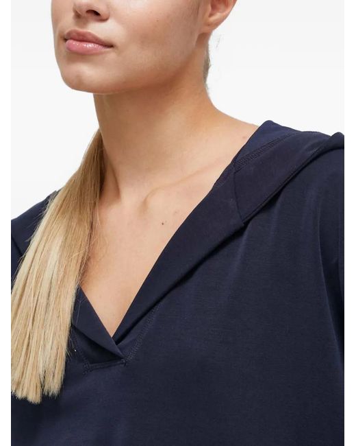 Casall Blue V-Neck Hoodie