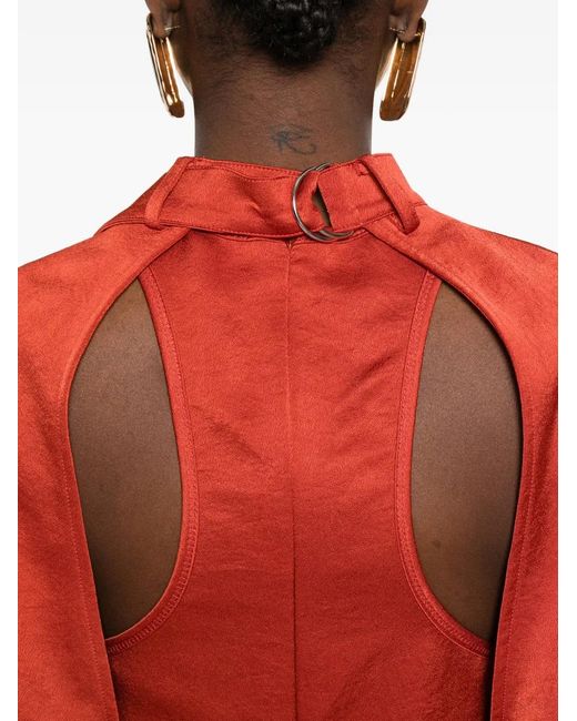 Nanushka Red Detachable Bolero Tank Top