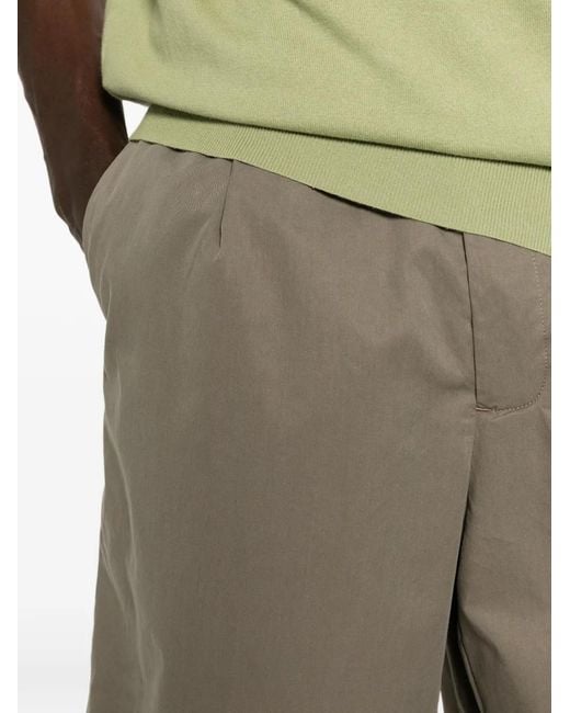 Myths Gray Pleated-Detail Shorts for men