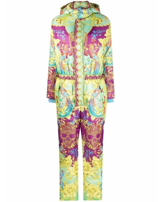 Philipp Plein Multicolor New Baroque Ski Jumpsuit