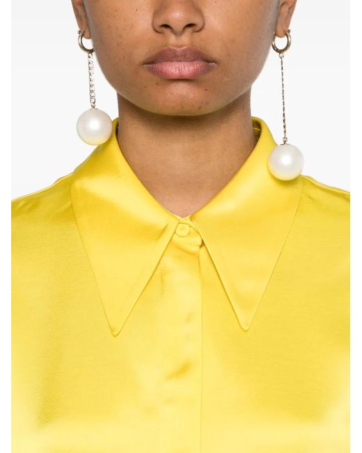Jil Sander Yellow Satin Shirt