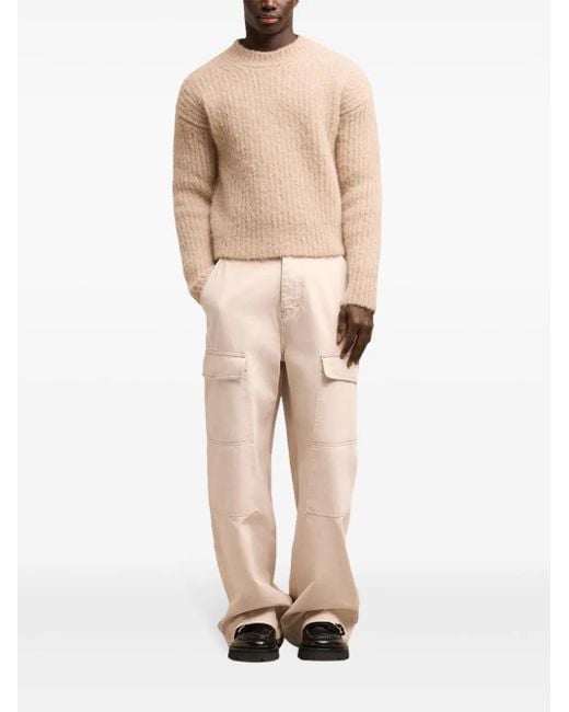 AMI Natural Ribbed Wool Blend Jumper
