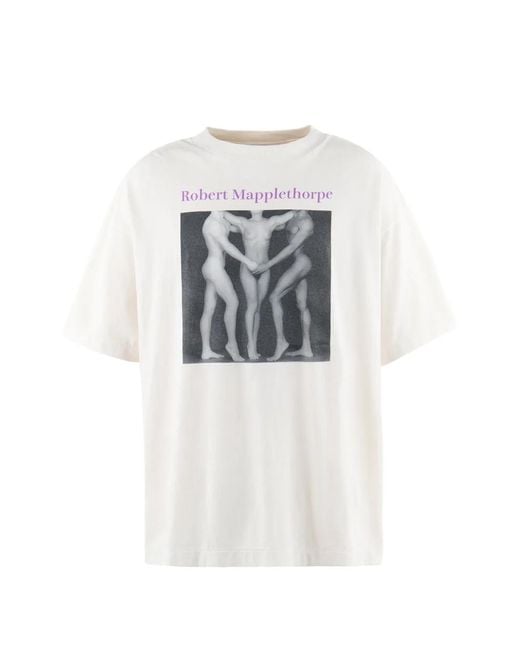 SAINT Mxxxxxx White Robert Mapplethorpe Photographic-Print T-Shirt for men
