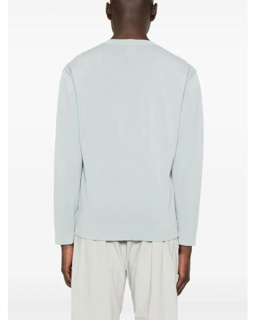C P Company Gray Cotton Crepe T-Shirt for men