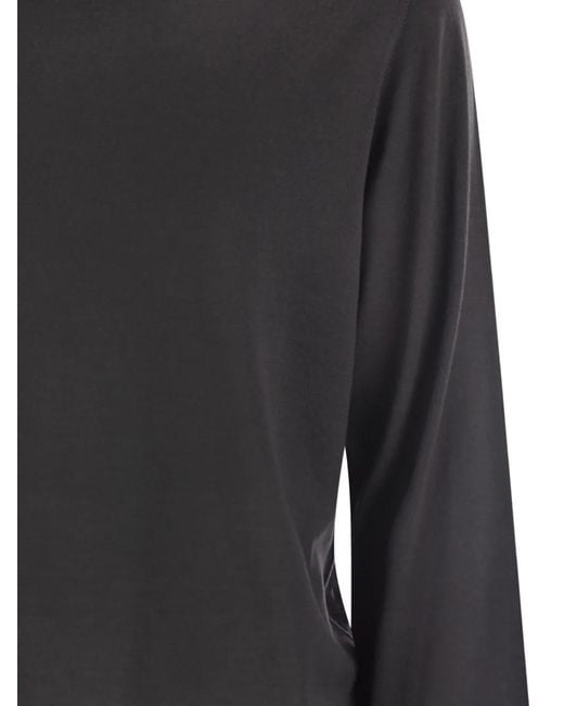 Fedeli Gray Long-Sleeves Sweater for men