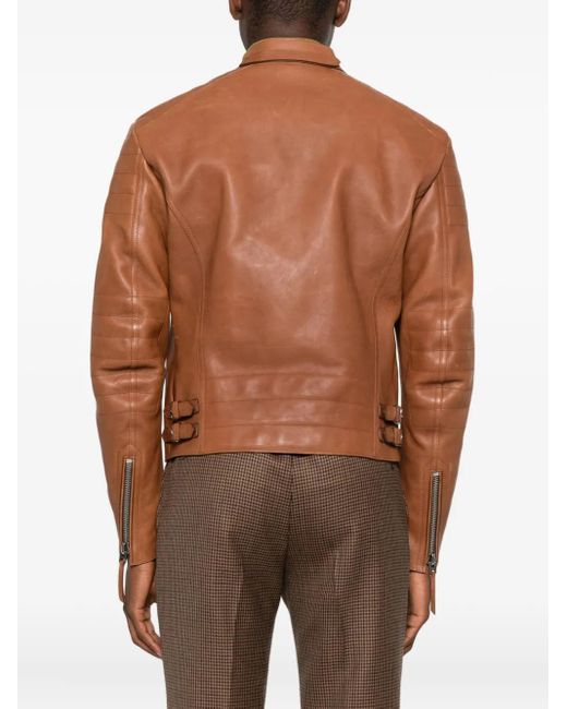Tom Ford Brown Leather Jackets for men