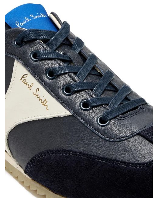 Paul Smith Blue Suede Panelled Sneakers for men