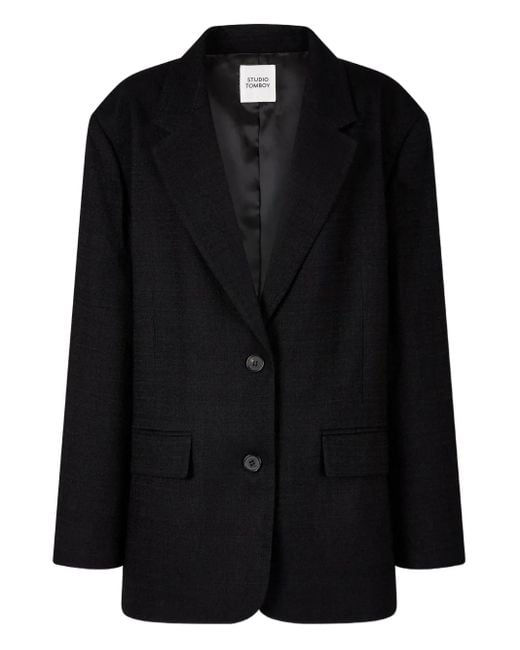 Blazer À Simple Boutonnage Studio Tomboy X en coloris Black