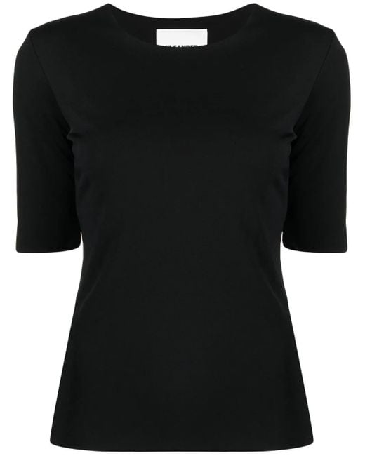 Jil Sander Black Round Neck Short-Sleeved T-Shirt