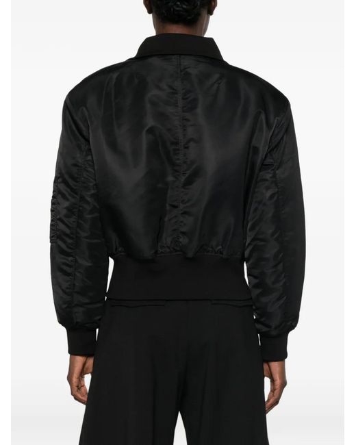 Frankie Shop Black Storm Zip-Up Bomber Jacket