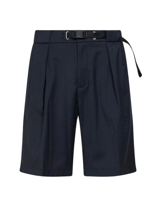 White Sand Blue Short Plissé À Boucle for men