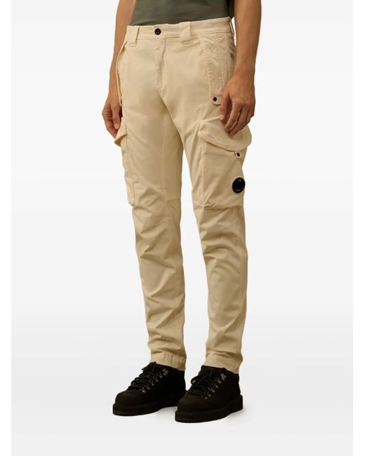 C P Company Natural Cargo-Pockets Trousers for men