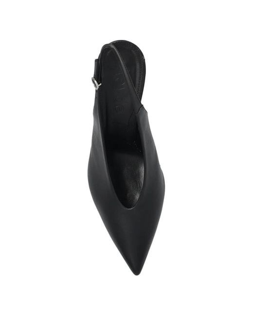 Aeyde Black Leather Heeled Shoes 'Carla'