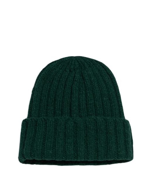 Fortela Green Folded Cuff Beanie Hat for men