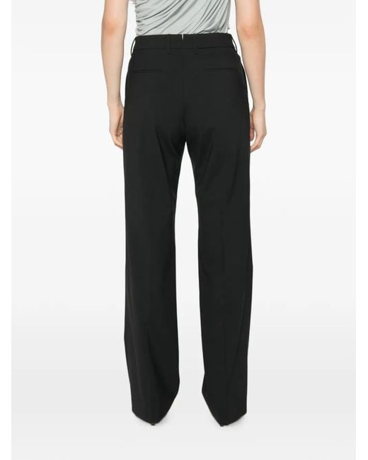 Berwich Black Patrizia Pressed-Crease Straight-Leg Trousers
