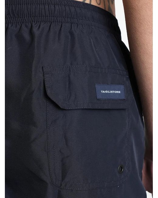 Tagliatore Blue Short De Bain À Lien De Resserrage for men
