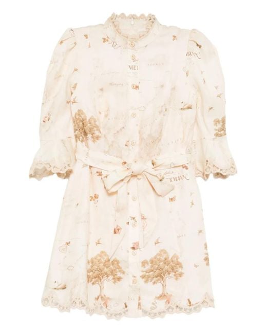 Zimmermann アップリケ ドレス Natural