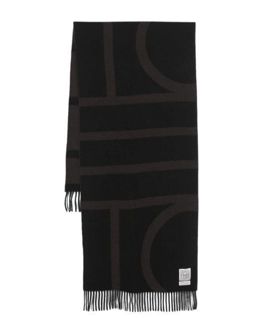 TOTEME Monogram-Intarsia Virgin Wool Scarf