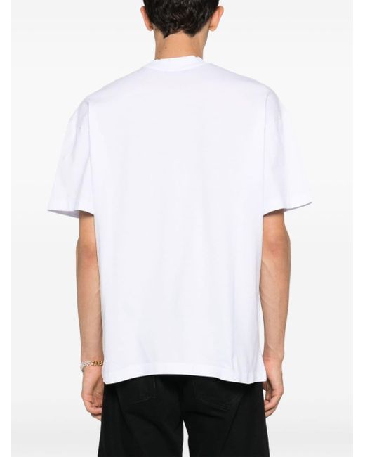 MSGM Katoenen T-shirt Met Logoprint in het White voor heren