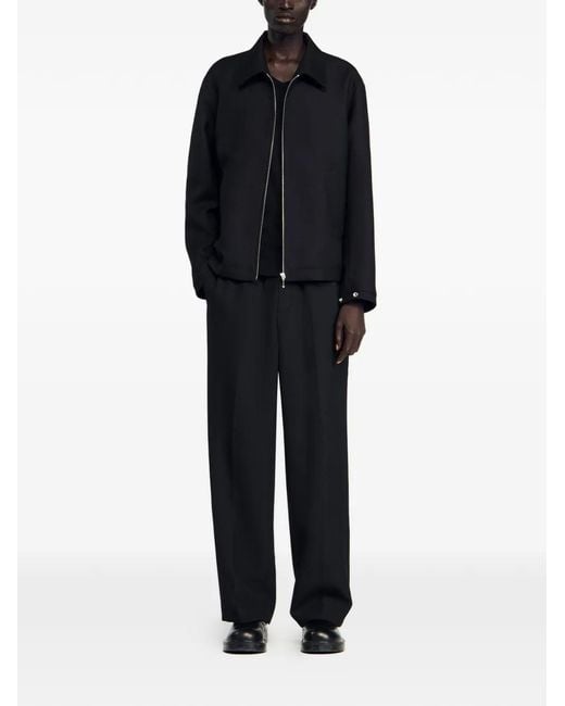 Sandro Black Zip-Up Jacket for men