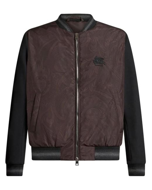 Etro Black Bomber Clothing for men