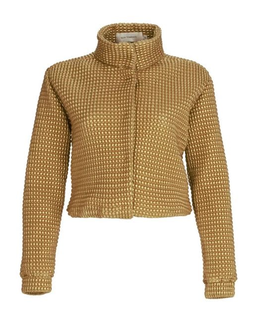 Silvia Tcherassi Natural Zalta Cropped-Jacke