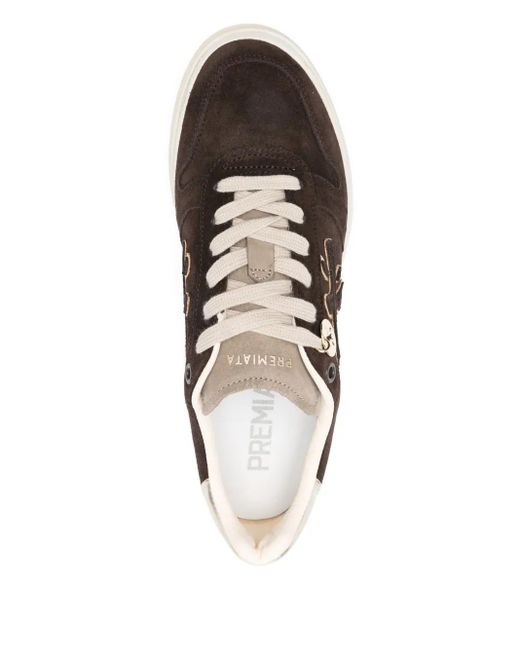 Premiata Suède Sneakers Met Plateauzool in het Brown