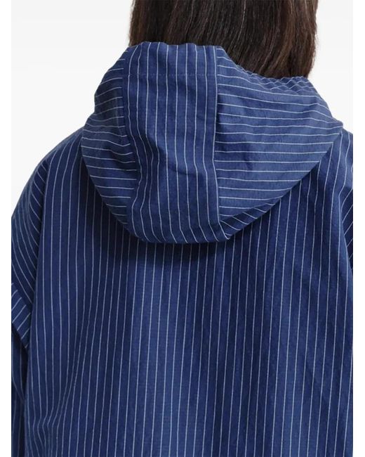 A Kind Of Guise Blue Tsavo Striped Hooded Jacket for men