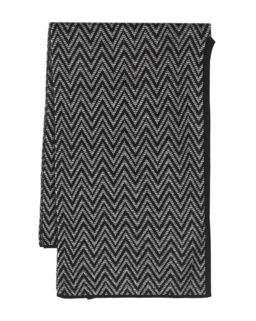 Missoni Black Zig-zag Intarsia-knit Scarf