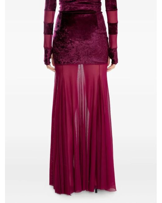 X Astrid panelled maxi skirt Amir Slama de color Purple