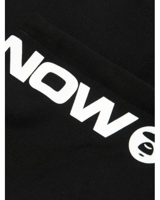 Aape By A Bathing Ape Black Long-Sleeve Hooded Sweatshirt for men