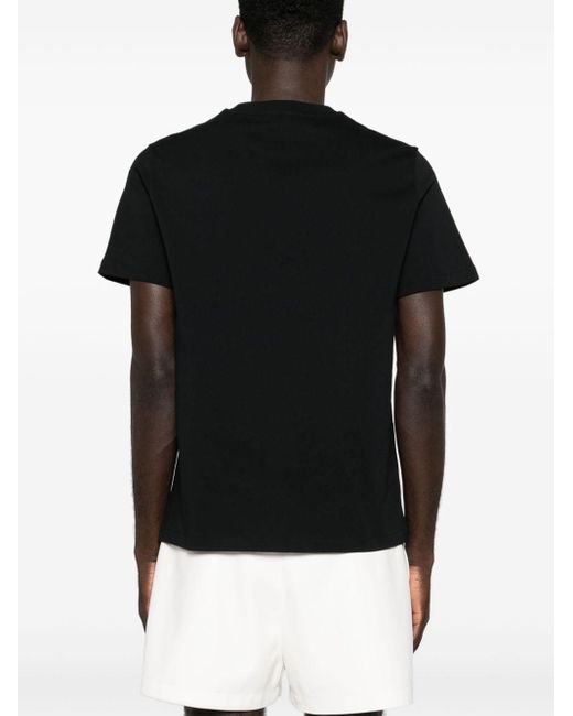 T-shirt en coton à logo brodé A.P.C. pour homme en coloris Black