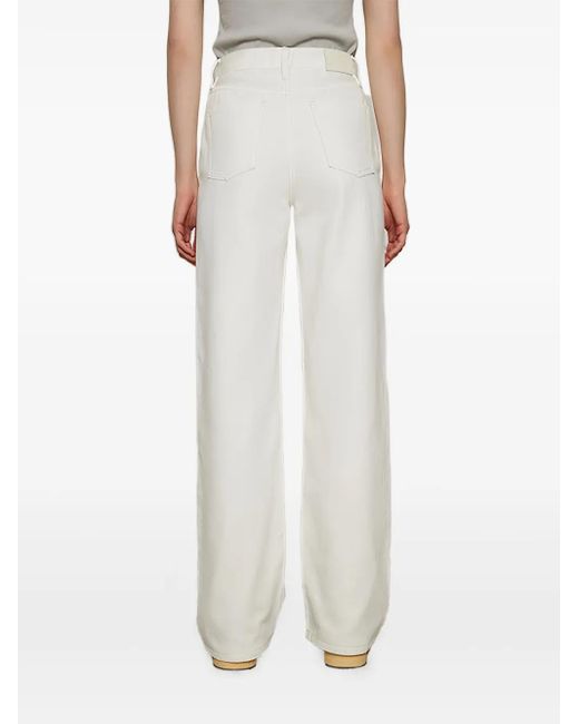 Hey Joanie White Logo-Patch Jeans