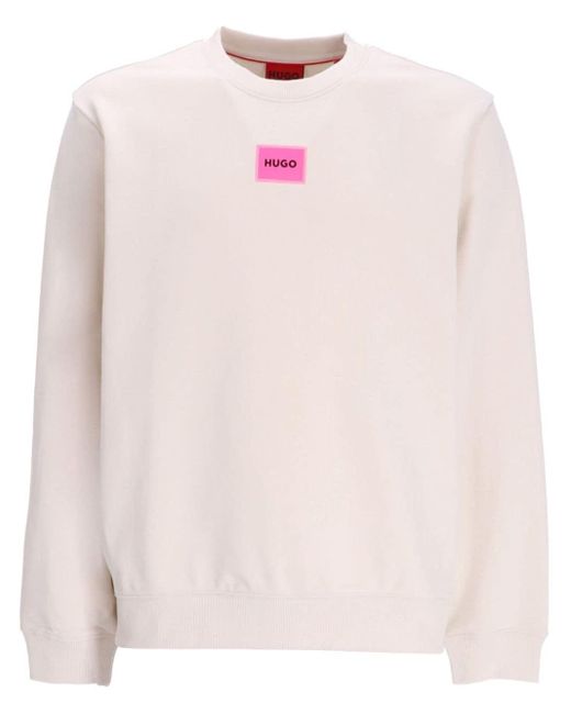 HUGO Pink Diragol Logo-print Sweatshirt for men