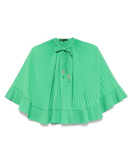 Maje Green Plissé Blouse