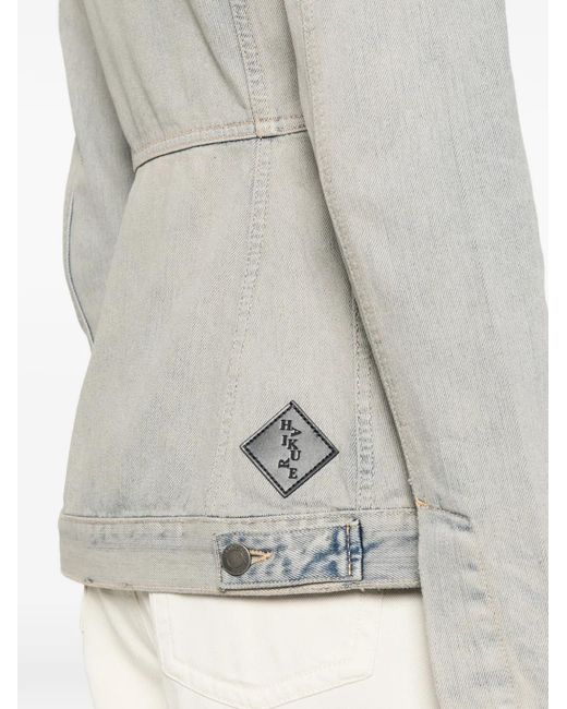 Haikure Gray Button-Up Denim Jacket