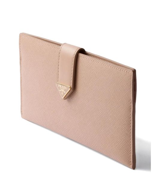 Prada Pink Triangle-Logo Wallet