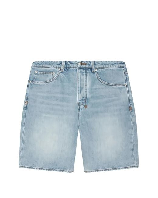 Ksubi Blue Anti K Embroidered Shorts for men