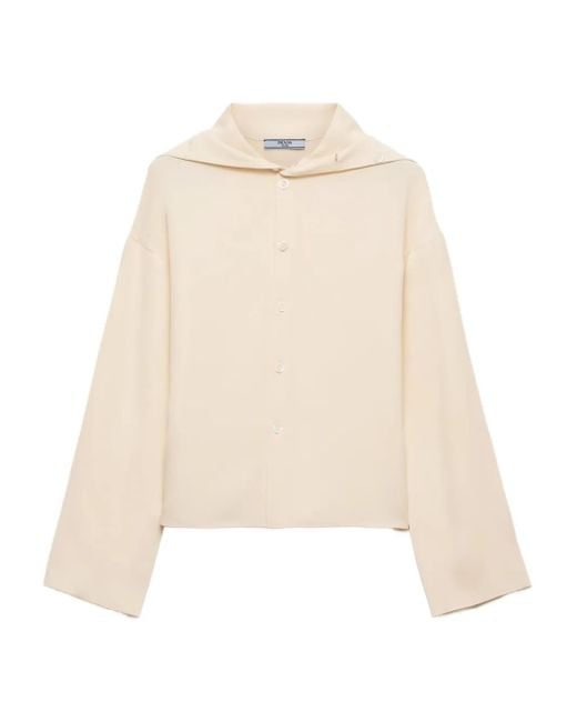 Prada シルクシャツ White