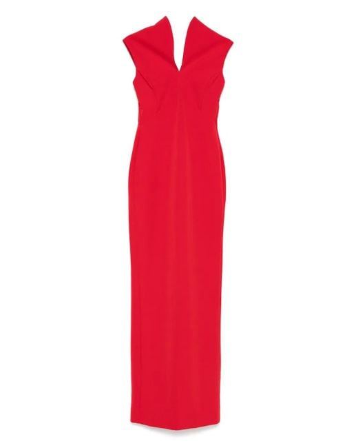 MOOS STUDIO Red Sleeveless Maxi Dress